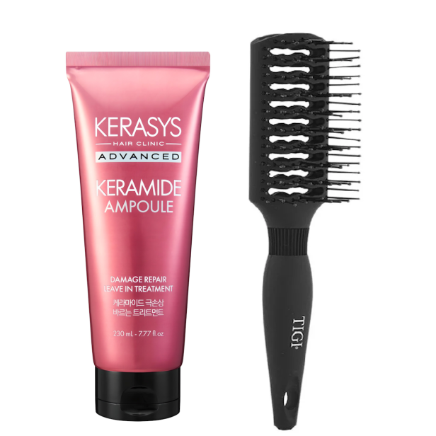 Kerasys - Keramide Damage Repair Leave-in 230ml + Grátis Escova Profissional Bed Head